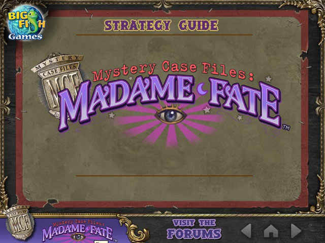 mystery case files: madame fate strategy guide screenshots 1