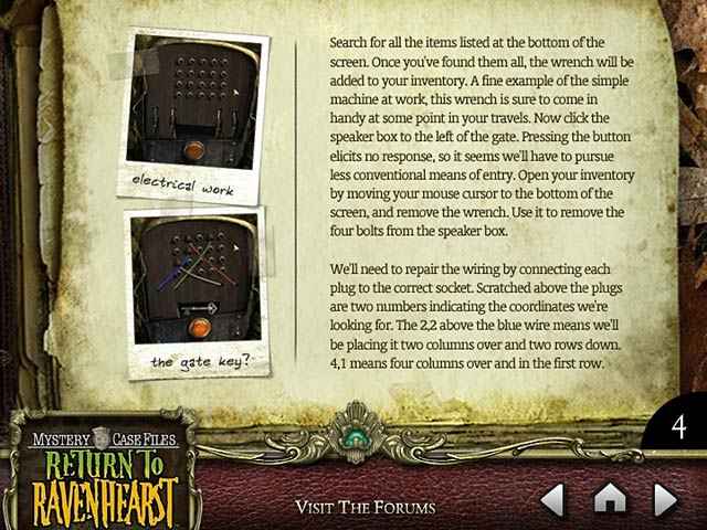 mystery case files: return to ravenhearst strategy guide screenshots 1